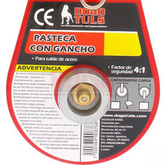 PASTECA 2T GANCHO PARA CABLE DE ACERO 3/8 DOGOTULS CD5032