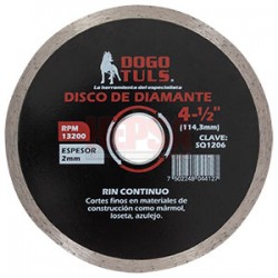 DISCO DE DIAMANTE CON RIN CONTINUO 4-1/2" DOGOTULS SQ1206