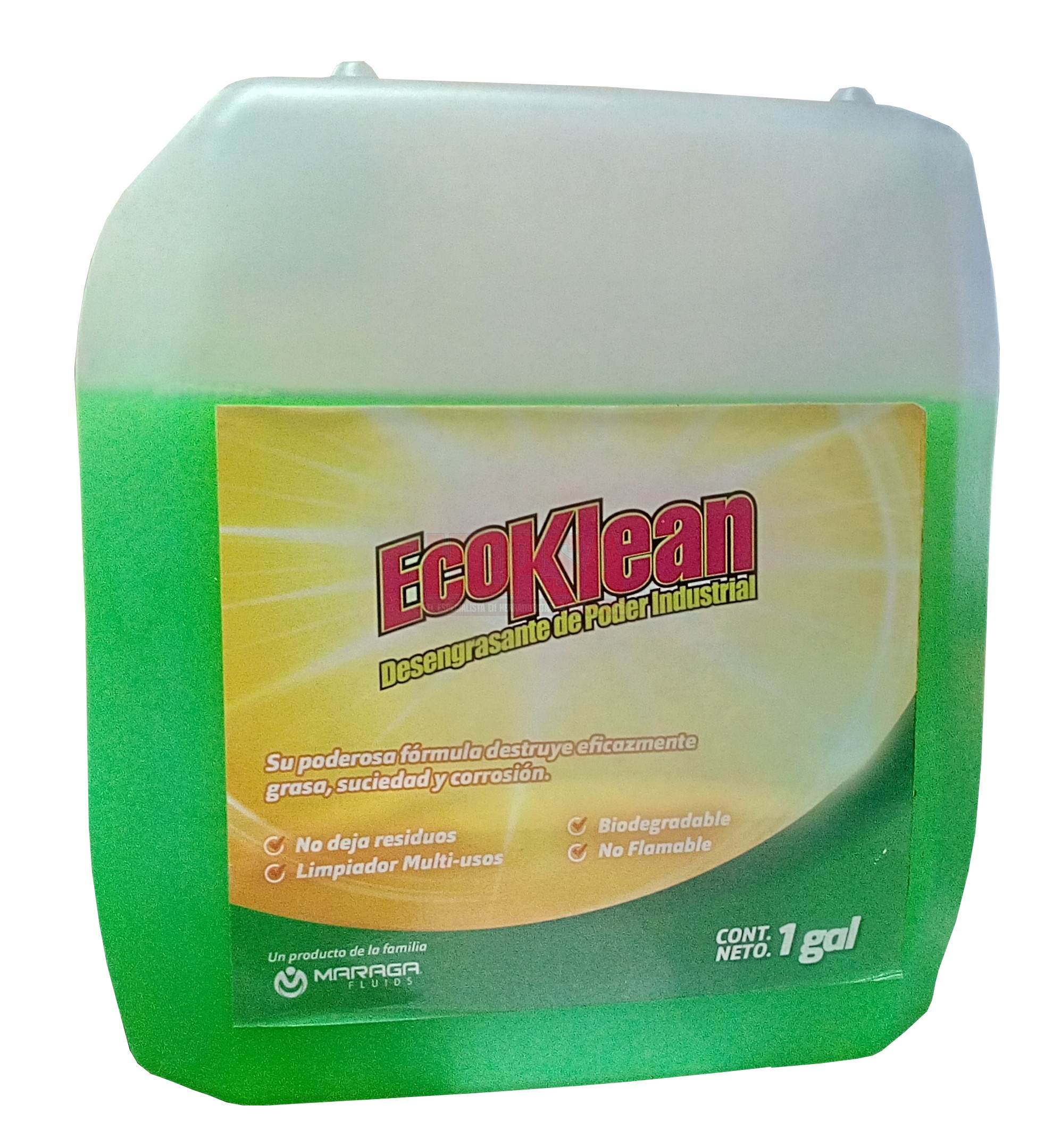 Limpiador y Desengrasante Biodegradable de Uso Industrial 1 Litro  Maraga
