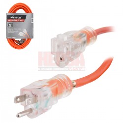 CABLE D/EXTENSION ELECTRICA SJTW14/3C C/IND. 15M " NOT COATED, FULL COPPER" WESTON W-50150